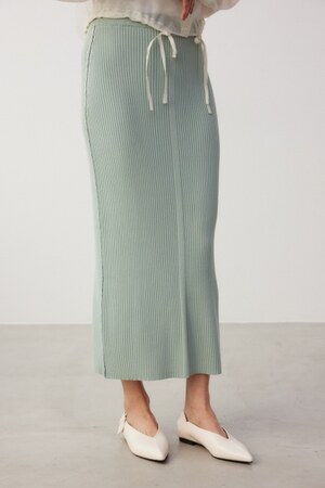 サイドラインリブニットスカート