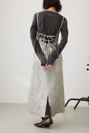 ワッシャーサテンキャミワンピース