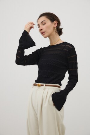 ベルスリーブランダムリブプルオーバー