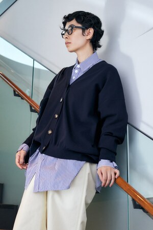 CURVE-ARM CARDIGAN｜38｜BLK｜KNIT WEAR｜|ENFÖLD OFFICIAL ONLINE  