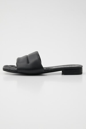 キルティングフラッフィーフラットミュール