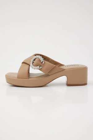 ムーンフラワリーパフィクロスサンダル