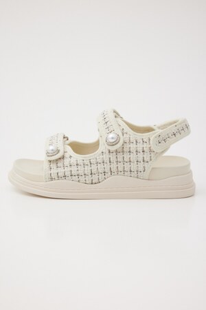 STACCATO | パールツイードコンビスポサン (サンダル ) |SHEL