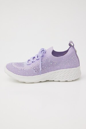 レースアップフラッフィーライトスリッポン