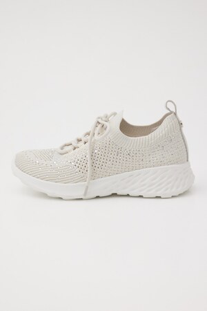 レースアップフラッフィーライトスリッポン