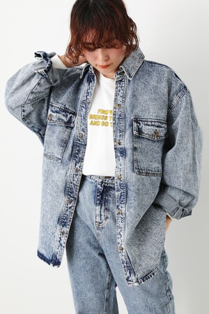 RODEO CROWNS WIDE BOWL | WASH カラーデニムシャツジャケット (シャツ 