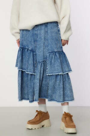 CHEMICAL DENIM TIERED SK