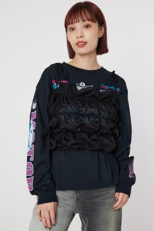 2WAY ラメ ギャザー ビスチェ