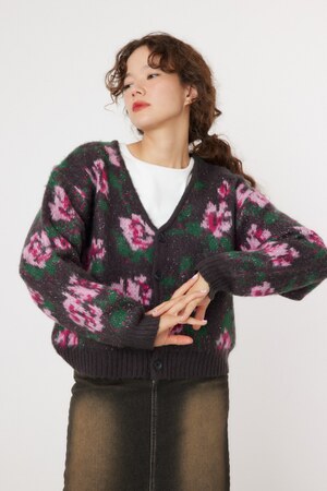 various シャギーニットカーディガン