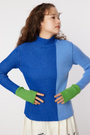 BLOCK COLOR KNIT TOPS
