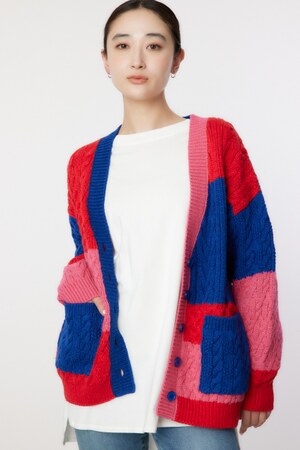 Custom ケーブルニット カーディガン