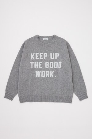 メッセージ ニット トップス