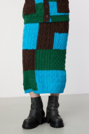 Custom ケーブルニット スカート