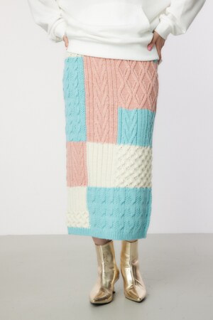 Custom ケーブルニット スカート