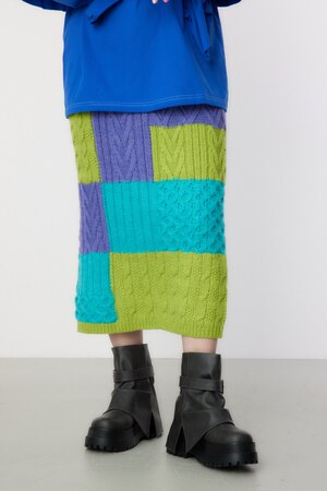 Custom ケーブルニット スカート