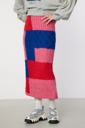 Custom ケーブルニット スカート