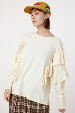 ステッチフリルトップス