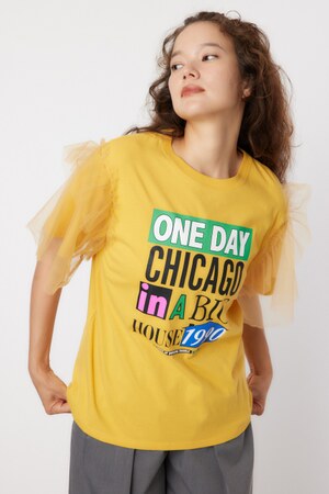 ONE DAY 袖チュールトップス