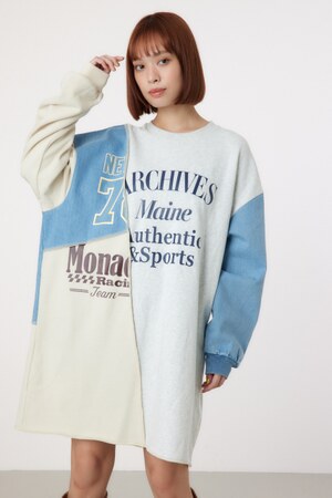 カスタム college スウェットワンピース