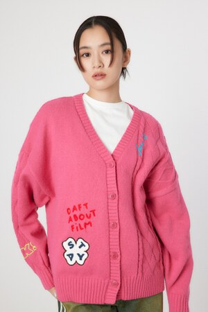 EMB MOTIFSケーブルカーディガン