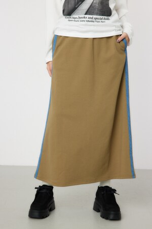 デニムラインスウェットスカート