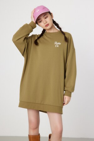 ペイズリーロゴスウェットワンピース