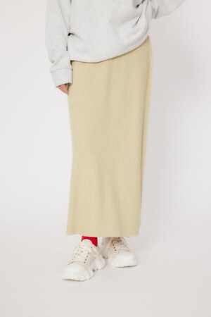 RODEO CROWNS WIDE BOWL | メタリック リブニット スカート