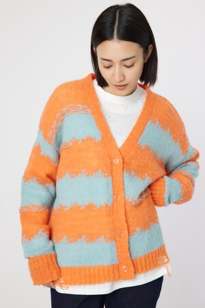 Grunge Border Knit カーディガン