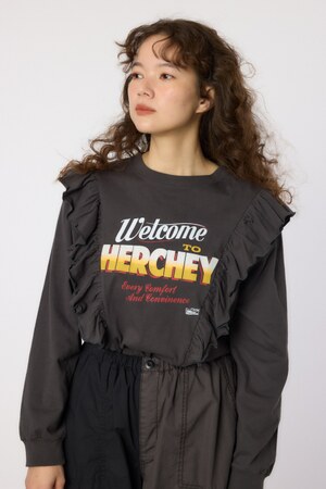 HERCHEYフリル ロングスリーブTシャツ