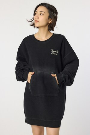 加工スウェットワンピース