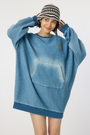 加工スウェットワンピース