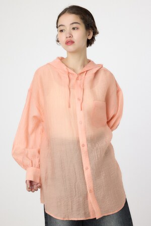 ワッシャーフーディーシャツ