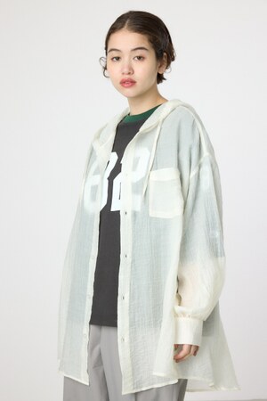 ワッシャーフーディーシャツ