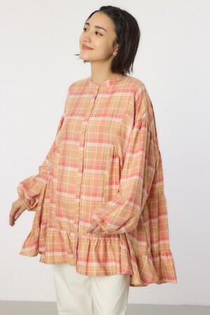 マルチチェックティアードチュニック