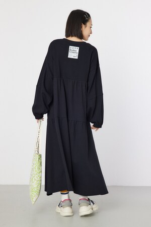 ネームパッチティアードマキシワンピース