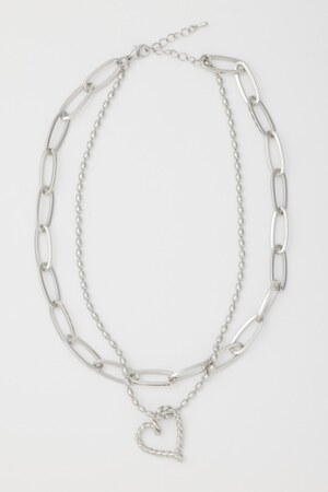ハート二連ネックレス
