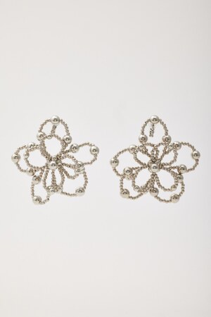 フラワービーズイヤリング