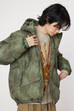 mottled pattern padding ジャケット