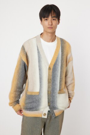 グラデーションシャギーニットカーデ
