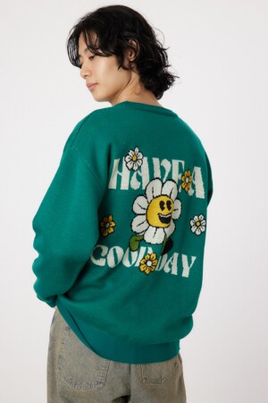 walking flower ニット