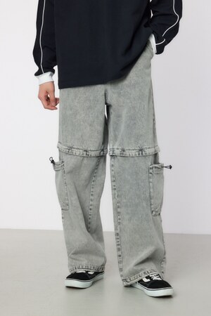 コンバーチブルデニムパンツ