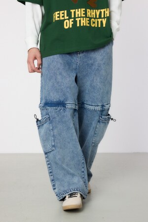 コンバーチブルデニムパンツ