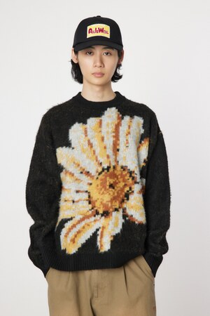 ビッグフラワーニット