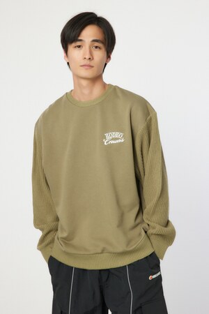 メンズドッキングロゴニットトップス