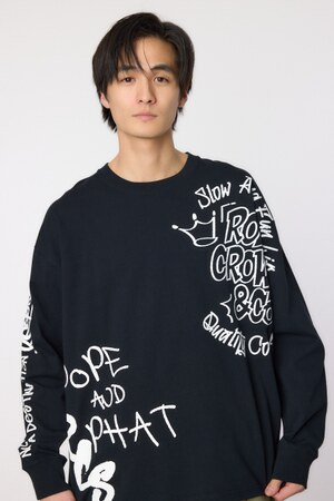 ランダムスケッチロングスリーブTシャツ