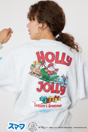 【UNISEX】(THE SMURFS)Xmasスウェットトップス