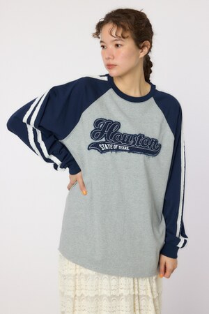 【UNISEX】ラインHOUSTON ロングスリーブTシャツ