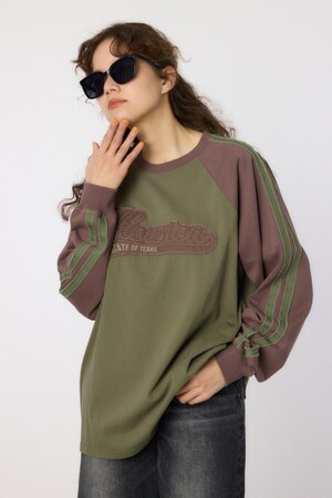 【UNISEX】ラインHOUSTON ロングスリーブTシャツ