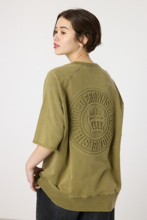 【UNISEX】CIRCLE エンボスロゴ半袖スウェットトップス