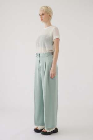 Loose satin slacks